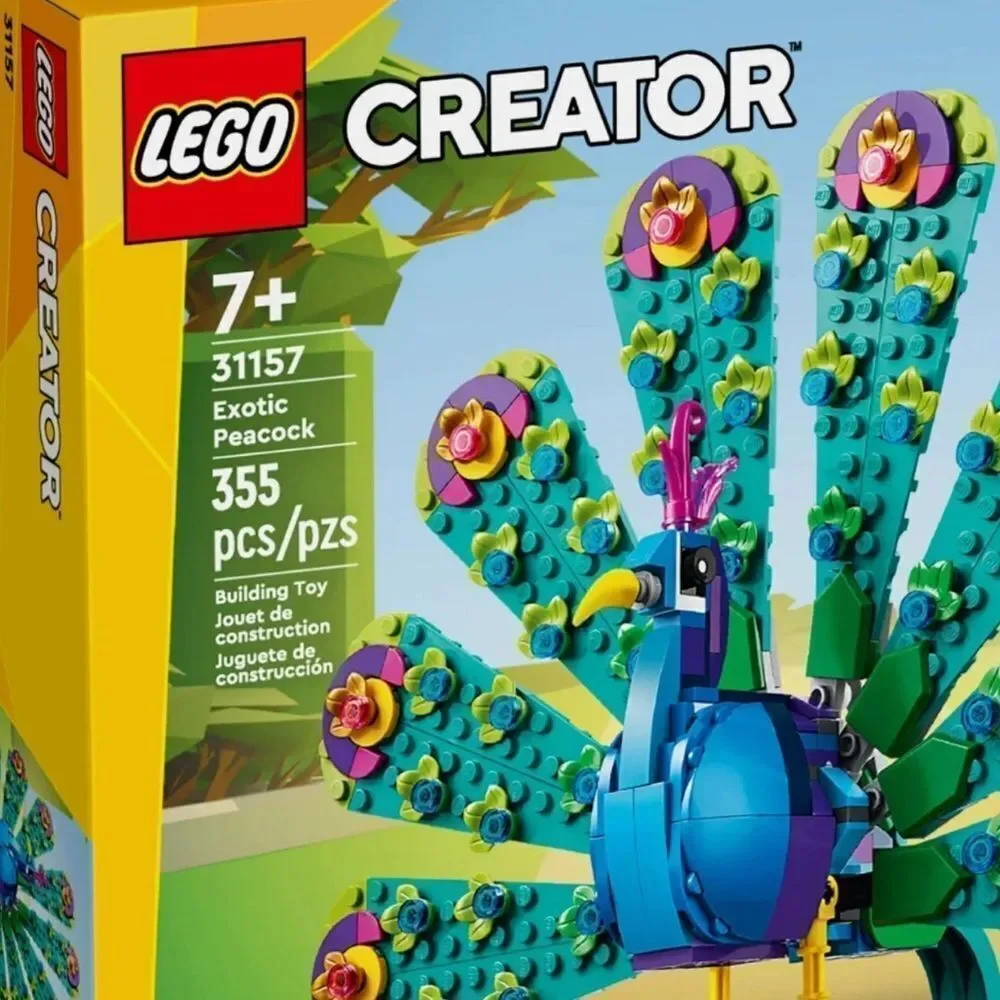 Lego Creator 3 In 1 Exotic Peacock 31157 Dragonfly Butterfly Multicolor